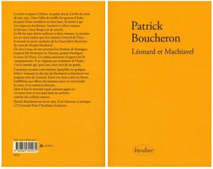 Patrick Boucheron, Léonard et Machiavel