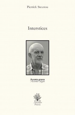 Pierrick Steunou, Interstices, Éditions de l'Amandier, Collection Accents graves-accents aigus, 2014